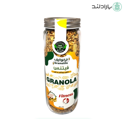 گرانولا فیتنس | حاوی موز و بادام زمینی | بدون گلوتن — تصویر ۲