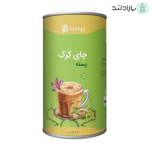 چای کَرک پسته زعفرانی بدون قند پپتینا