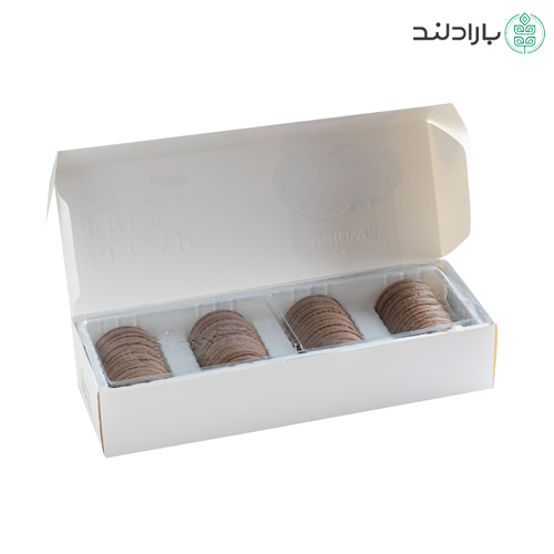 بیسکویت سبوس‌دار کرمدار کاکائویی بدون قند ۴۵۰ گرمی — تصویر ۳