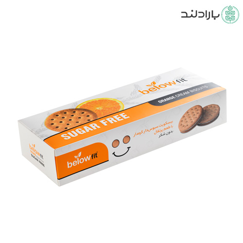 بیسکویت سبوس‌دار کرمدار پرتقالی بدون قند ۴۵۰ گرمی — تصویر ۲