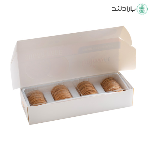 بیسکویت سبوس‌دار کرمدار پرتقالی بدون قند ۴۵۰ گرمی — تصویر ۳