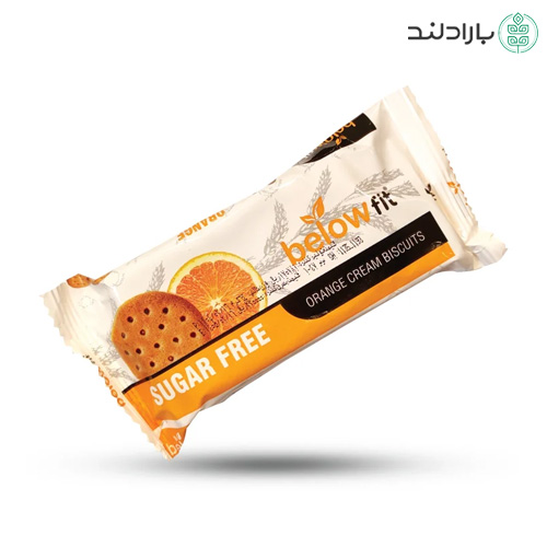 بیسکویت سبوس‌دار کرمدار پرتقالی بدون قند ۴۵۰ گرمی — تصویر ۴