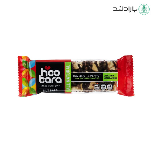 نات بار فندق و بادام زمینی هوبارا – 35 گرم