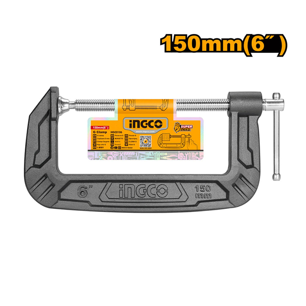 گیره C سی شکل کلمپ 6 اینچ برند اینکو مدل HGC0106|گیره صنعتی — تصویر ۲