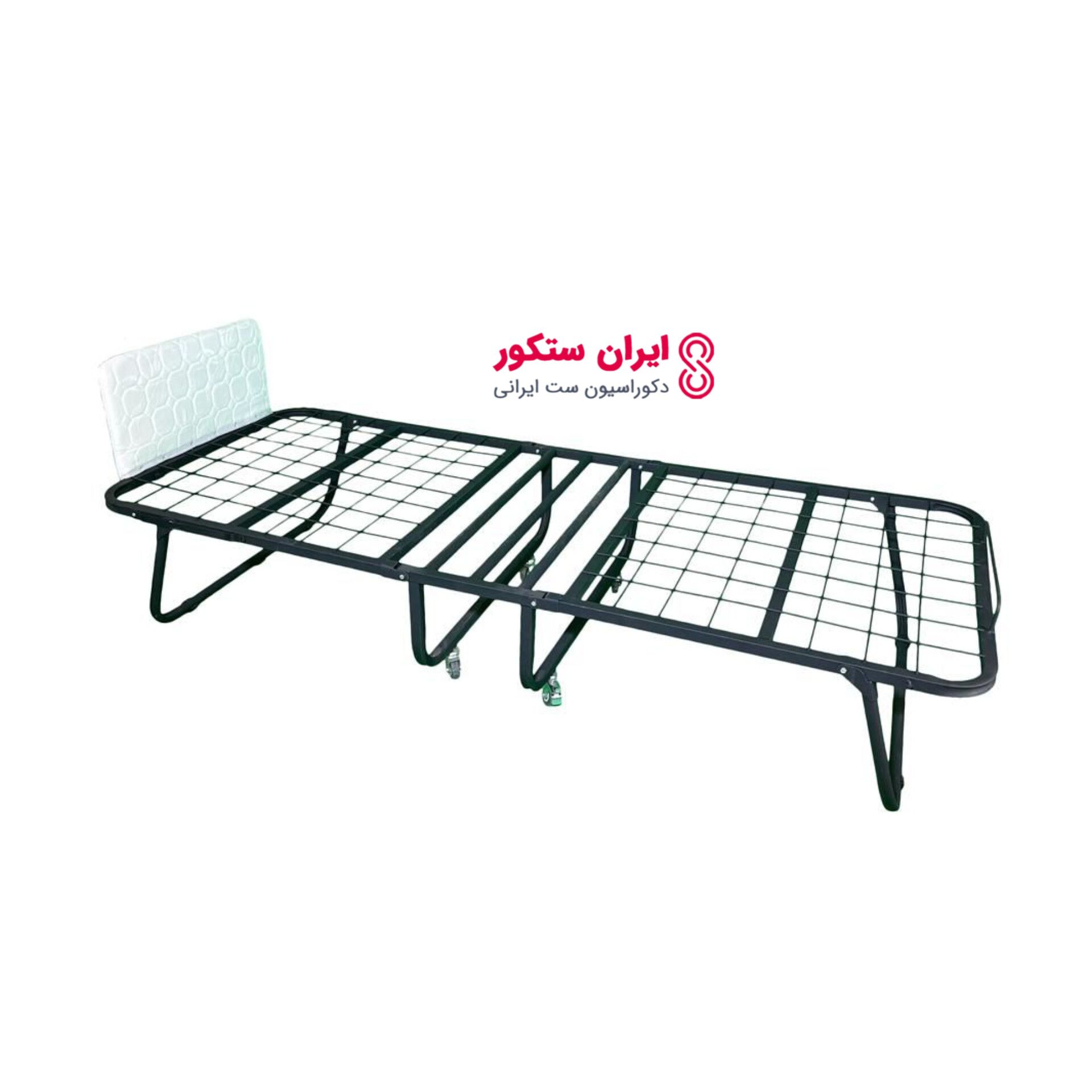 تخت تاشو فلزی یک نفره ( تخت خواب تاشو یک نفره ) — تصویر ۳