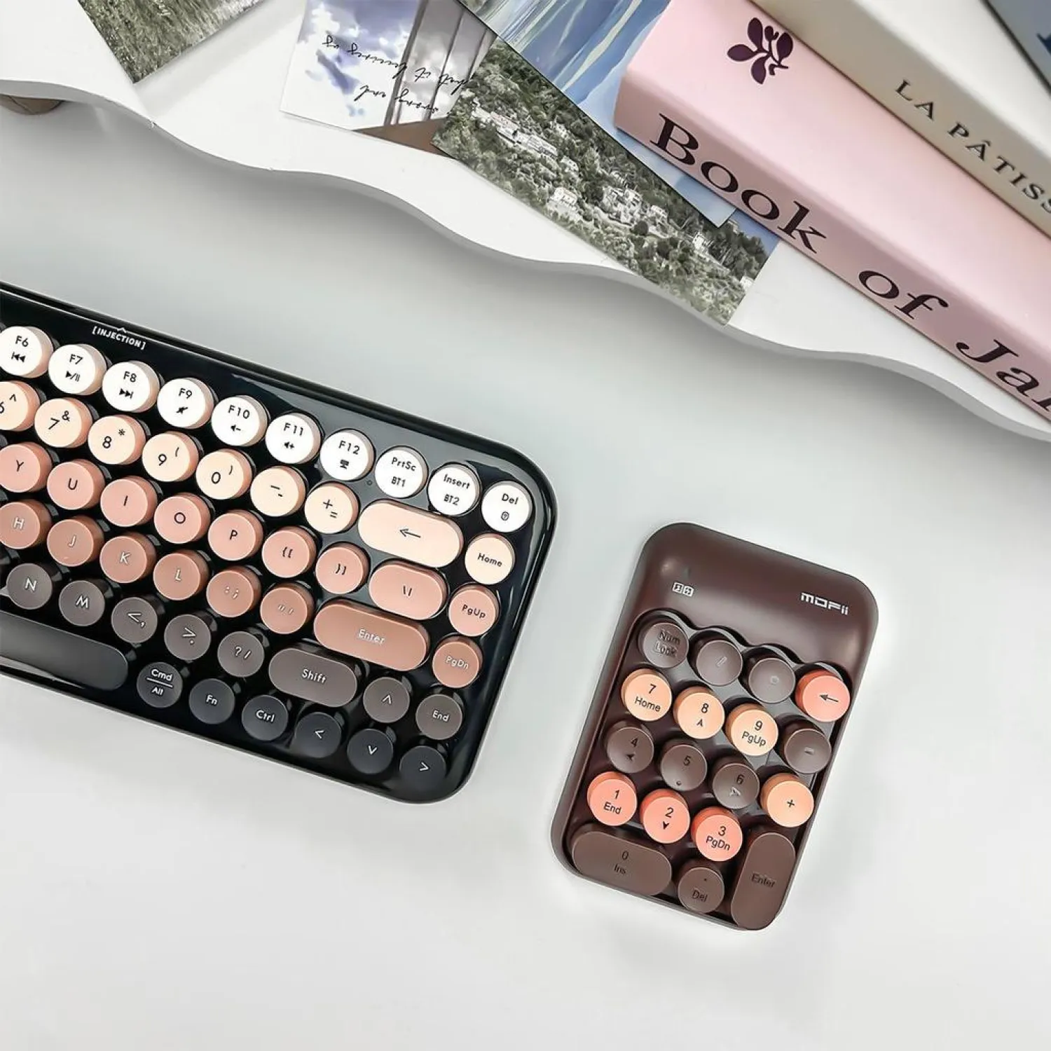 کی پد MOFii X910 Wireless – Coffee Mixed — تصویر ۳