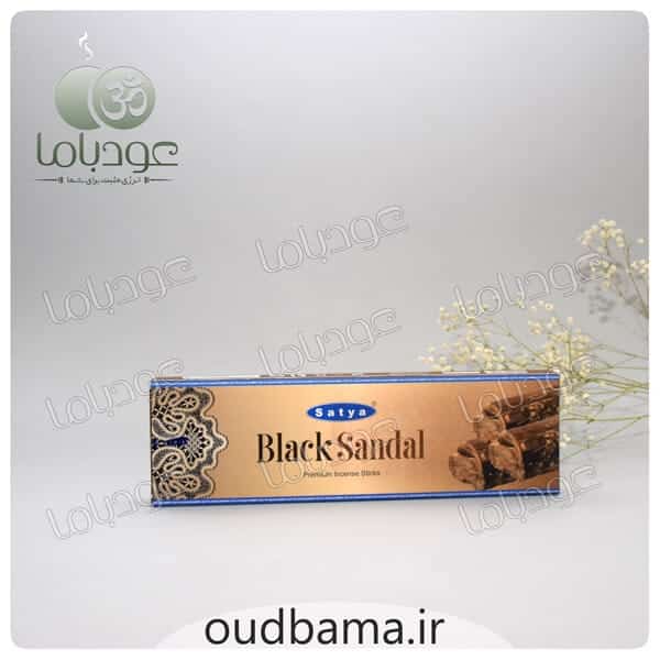 عود دستساز صندل مشکی BLACK SANDAL ( ساتیا SATYA )