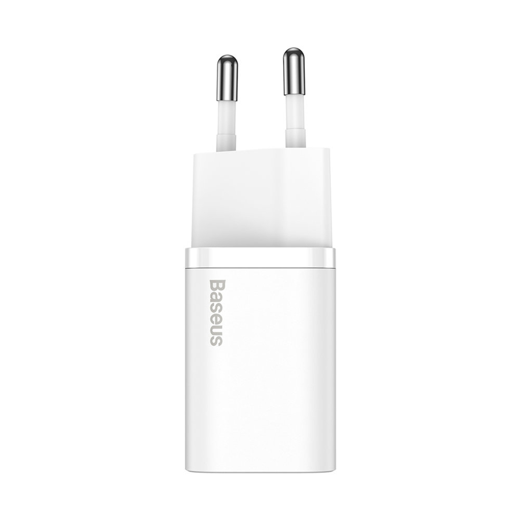 شارژر دیواری سوپر سی 20 وات بیسوس مدل BASEUS SUPER SI QUICK CHARGER 1C 20W EU رنگ سفید — تصویر ۶