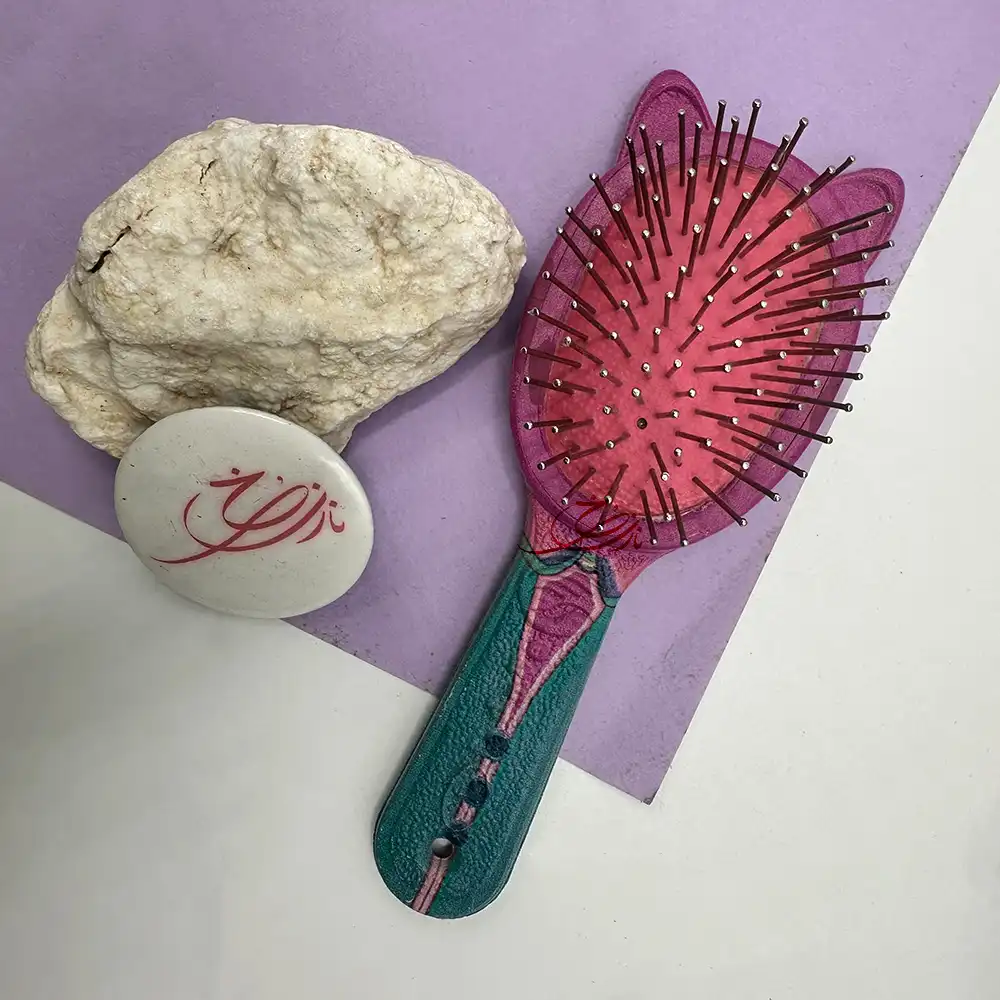 برس گربه ای بچه گانه طرح دار جادور jadore مدل بیضی — تصویر ۳