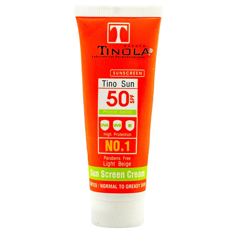 کرم ضدآفتاب رنگی پوست معمولی و چرب تینولا (SPF 50) | داروخانه روشا