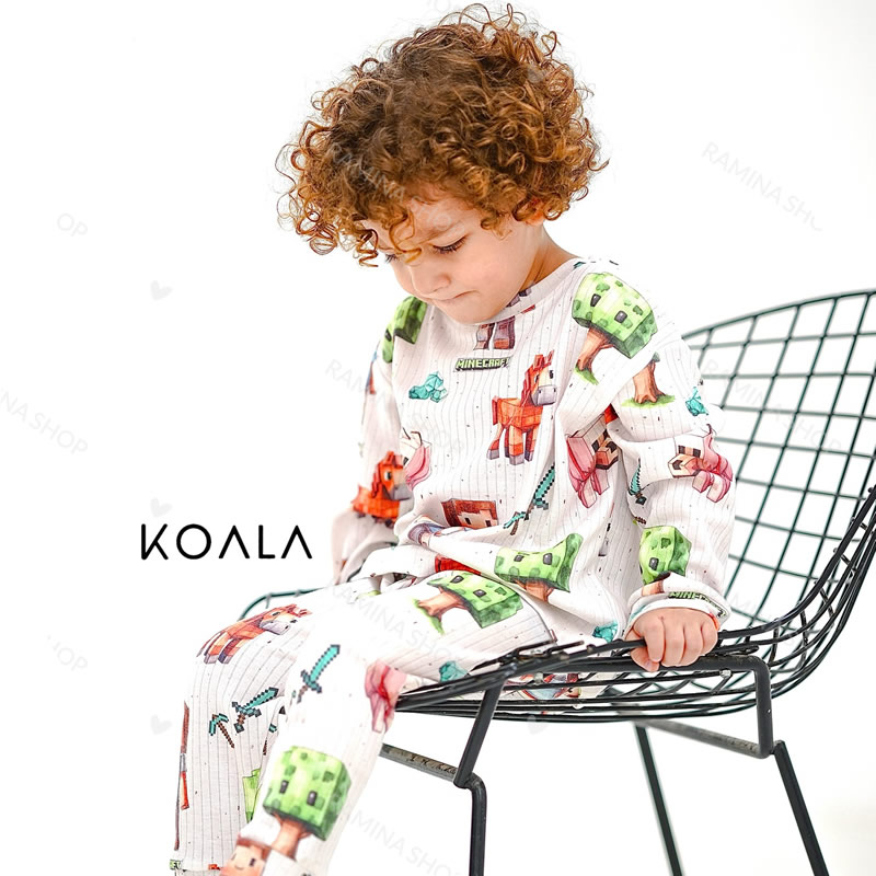 ست بلوز شلوار اسپرت بچه گانه طرح ماینکرفت کوالا Koala