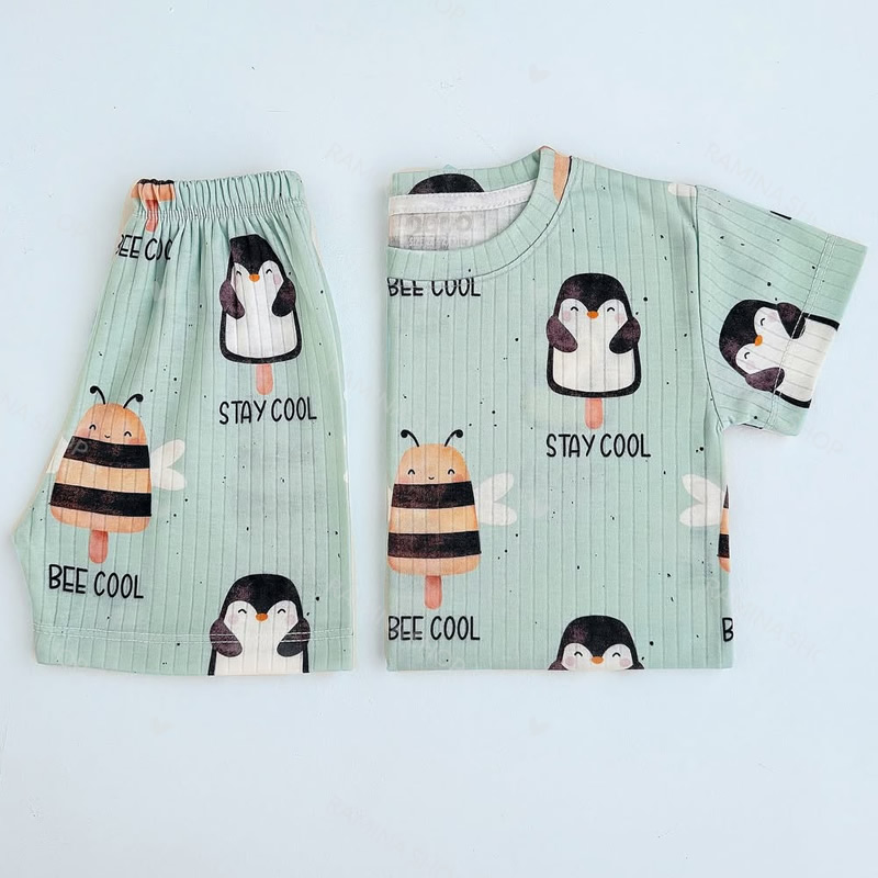 ست تیشرت و شلوارک بچه گانه طرح بستنی عروسکی کوکو Coco — تصویر ۲