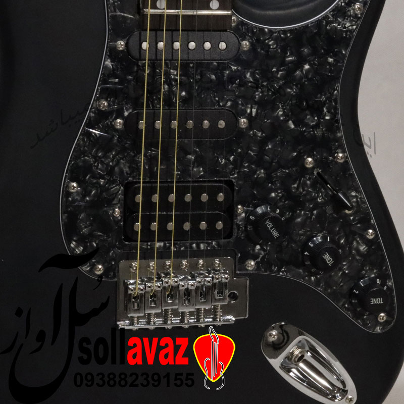 گیتار الکتریک فندر FENDER مشکی براق پیکاپ HSS — تصویر ۳