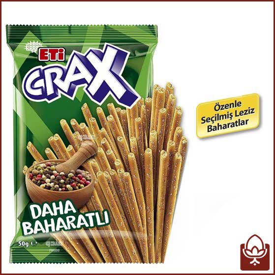چوب شور کراکس اتی با طعم ادویه‌جات 50 گرم – اسنک ترد و خوشمزه