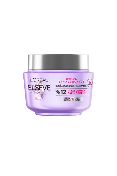 ماسک آبرسان 72 ساعته موی لورآل Elseve مدل Hydra [Hyaluronic] حجم 300 میلی لیتر