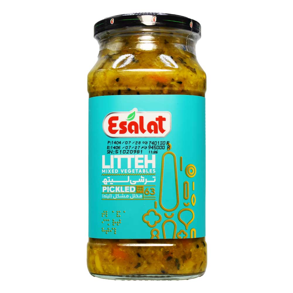 ترشی لیته اصالت ESALAT وزن 580 گرم
