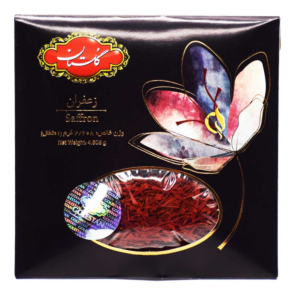 زعفران سرگل گلستان GOLESTAN وزن 1 مثقال