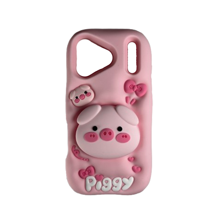 قاب عروسکی سیلیکونی piggy ایفون apple 17 pro