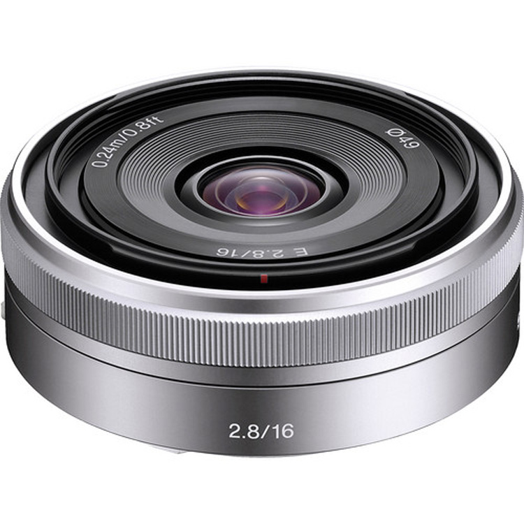 لنز سونی Sony E 16mm f/2.8 Lens Silver no box