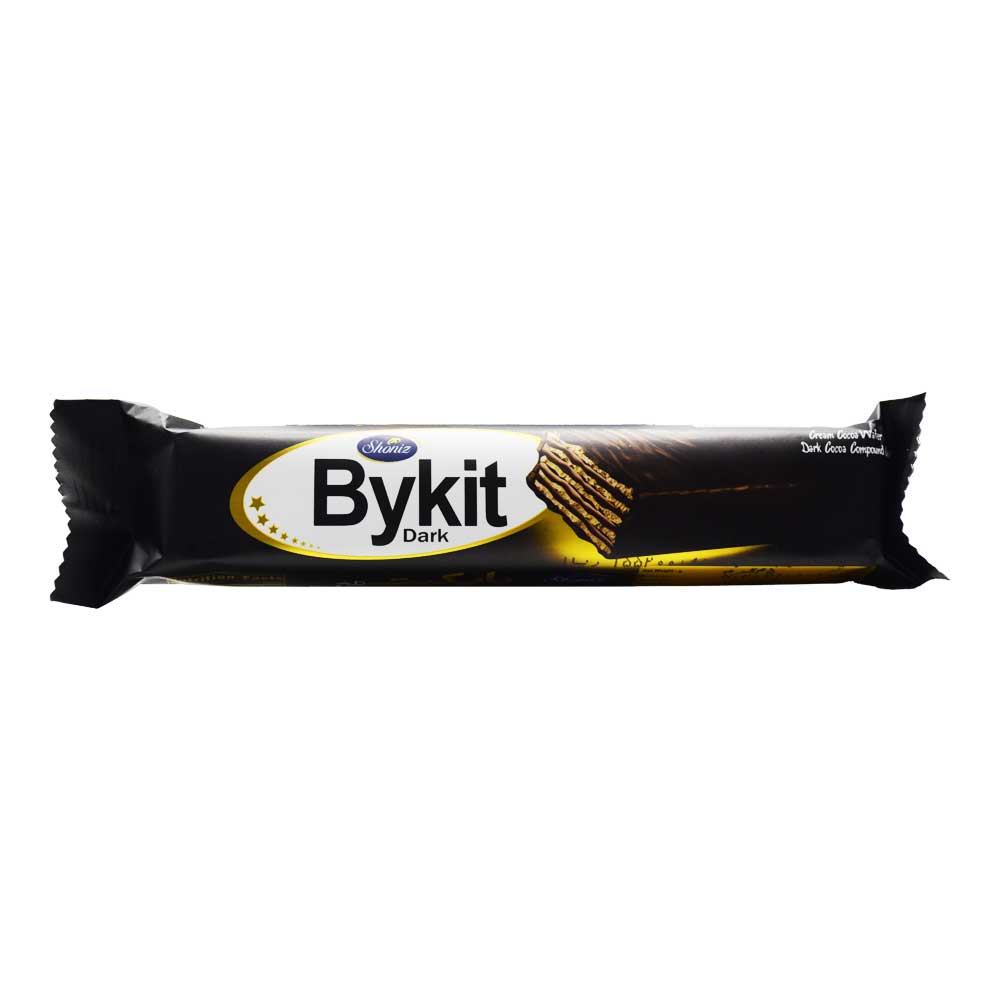 ویفر با روکش شکلات تلخ و کرم شکلات بایکیت BYKIT وزن 45 گرم