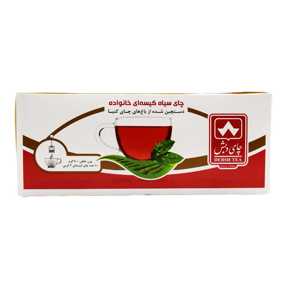 چای سیاه کیسه ای دبش DEBSH بسته 100 عددی