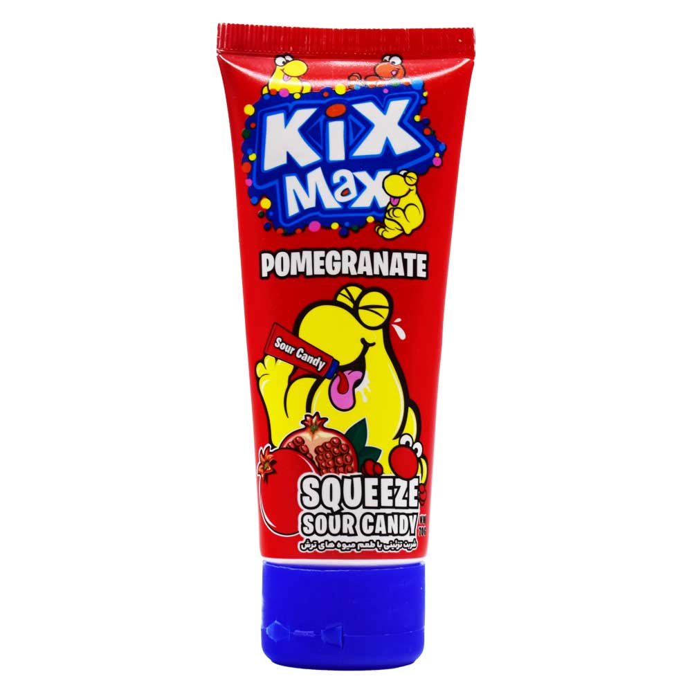 ژله ترش تیوپی کیکس مکس KIX MAX با طعم انار وزن 70 گرم