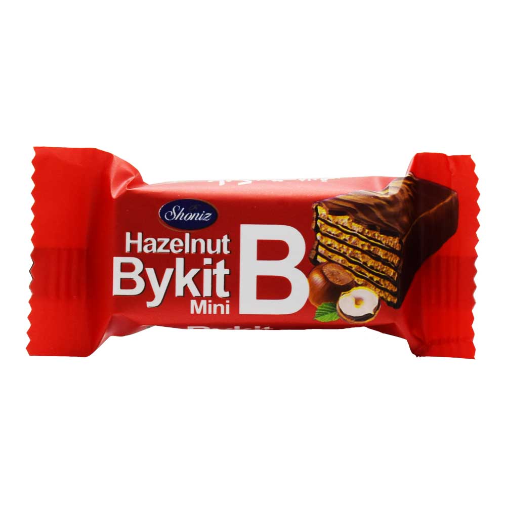 ویفر با روکش شکلات و کرم فندق بایکیت BYKIT مینی وزن 11 گرم