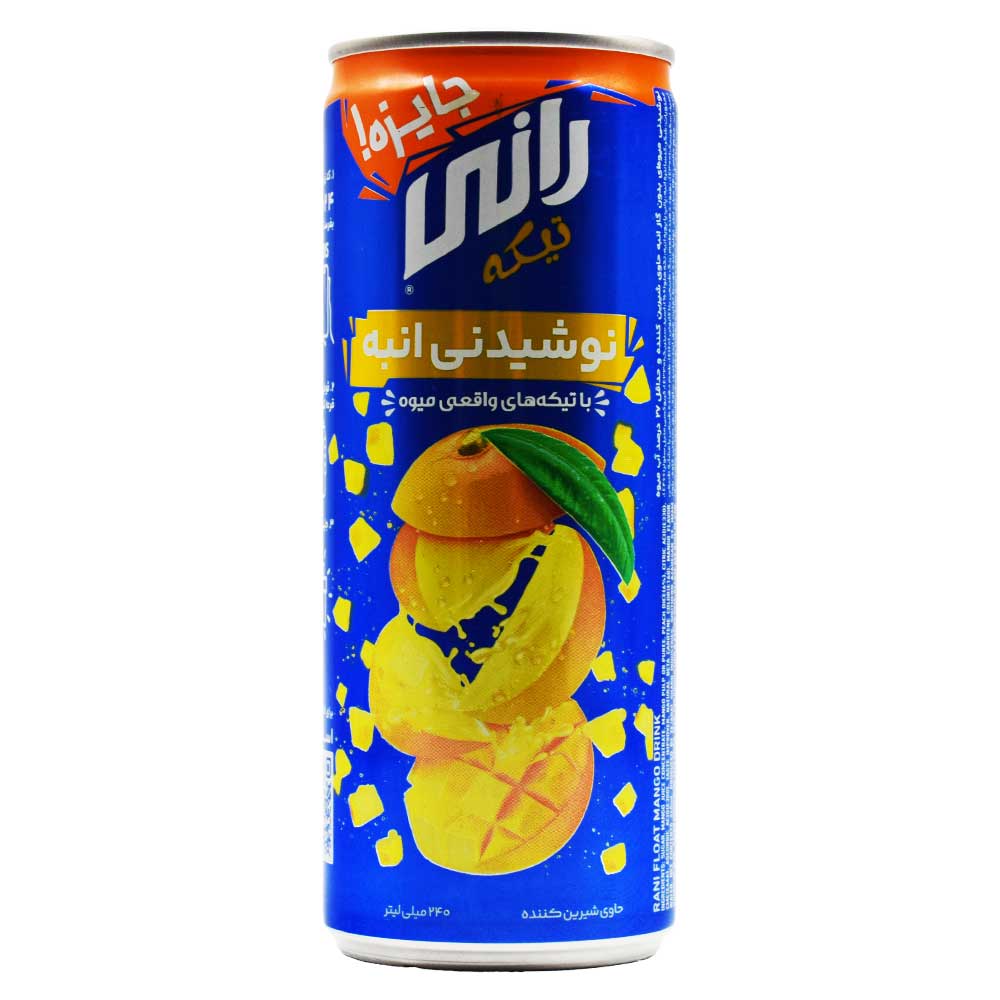آبمیوه رانی RANI تیکه با طعم انبه حجم 240 میلی لیتر