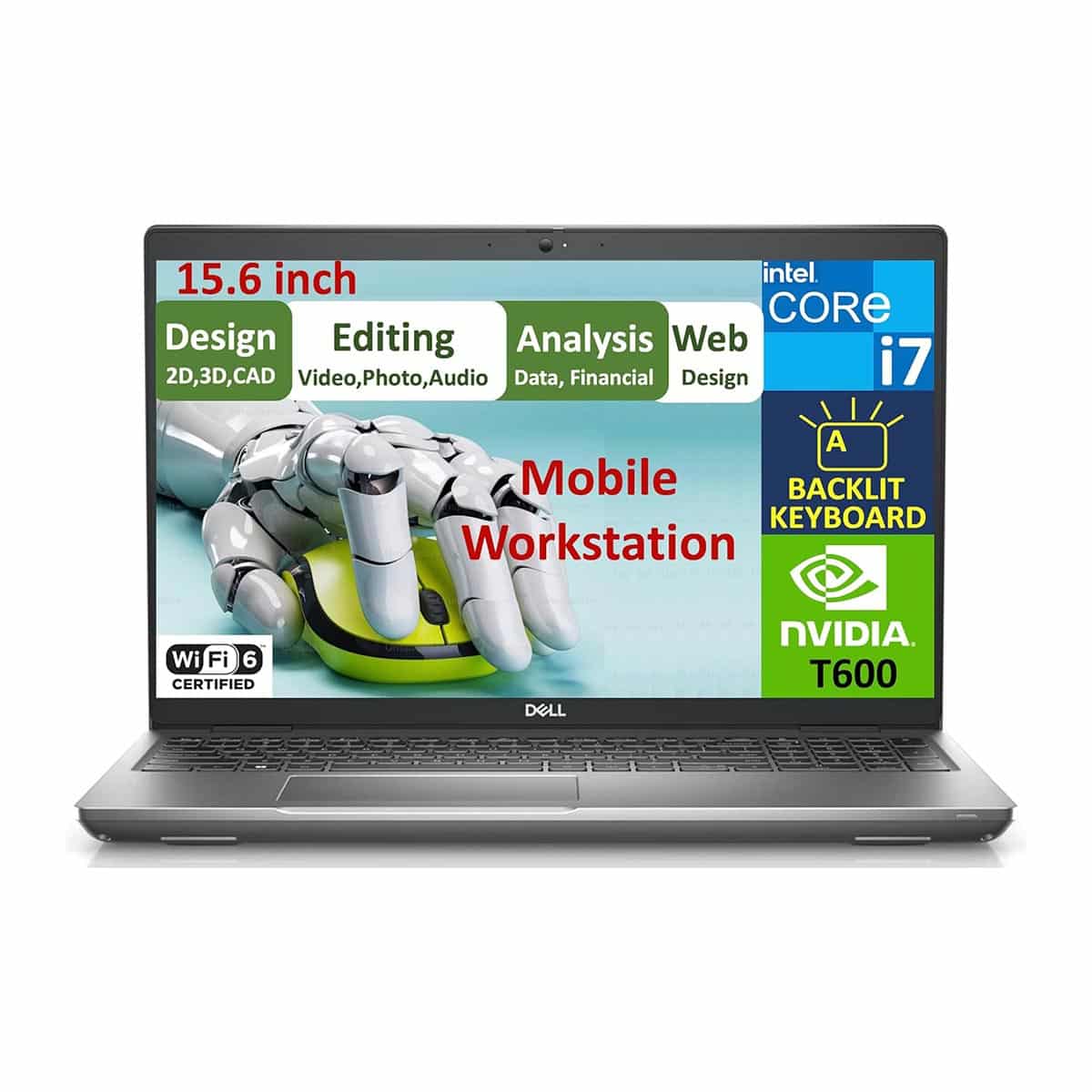 لپ تاپ دل استوک Precision 3571 Core i7-12800H 16 512 4G T600