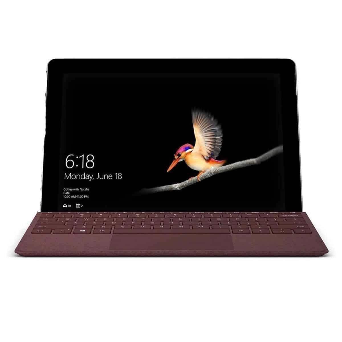 لپ تاپ استوک تبلت شو مایکروسافت سرفیس گو 2- Surface Go 2 M3 ram 8 hard 256 سیم کارت خور با کیبورد
