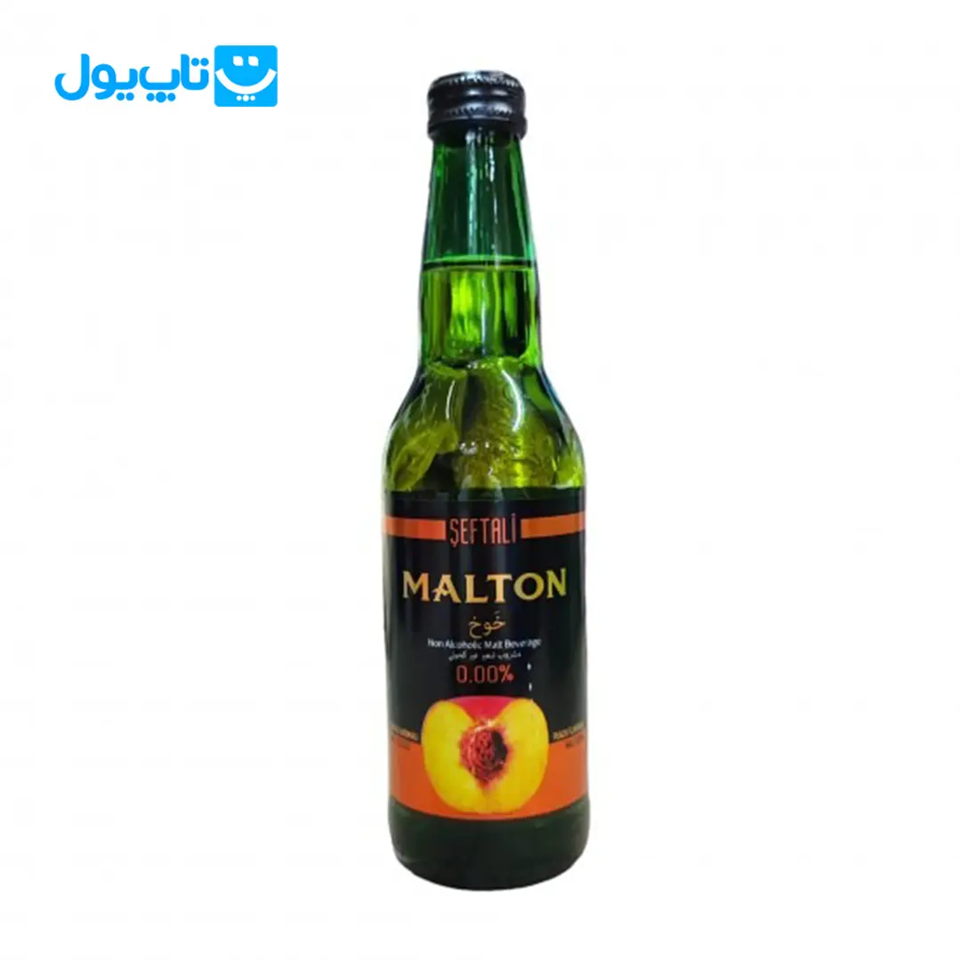 ماءالشعیر مالتون Malton با طعم هلو حجم 330 میلی لیتر