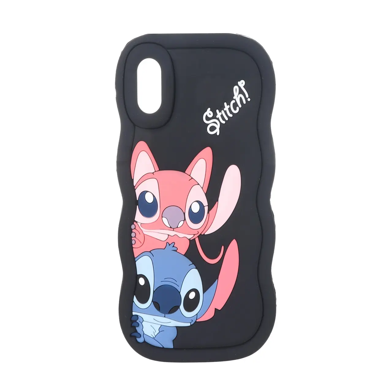 قاب سیلیکونی کنگره ای Stitch برجسته فانتزی Apple iPhone X / iPhone XS – مشکی