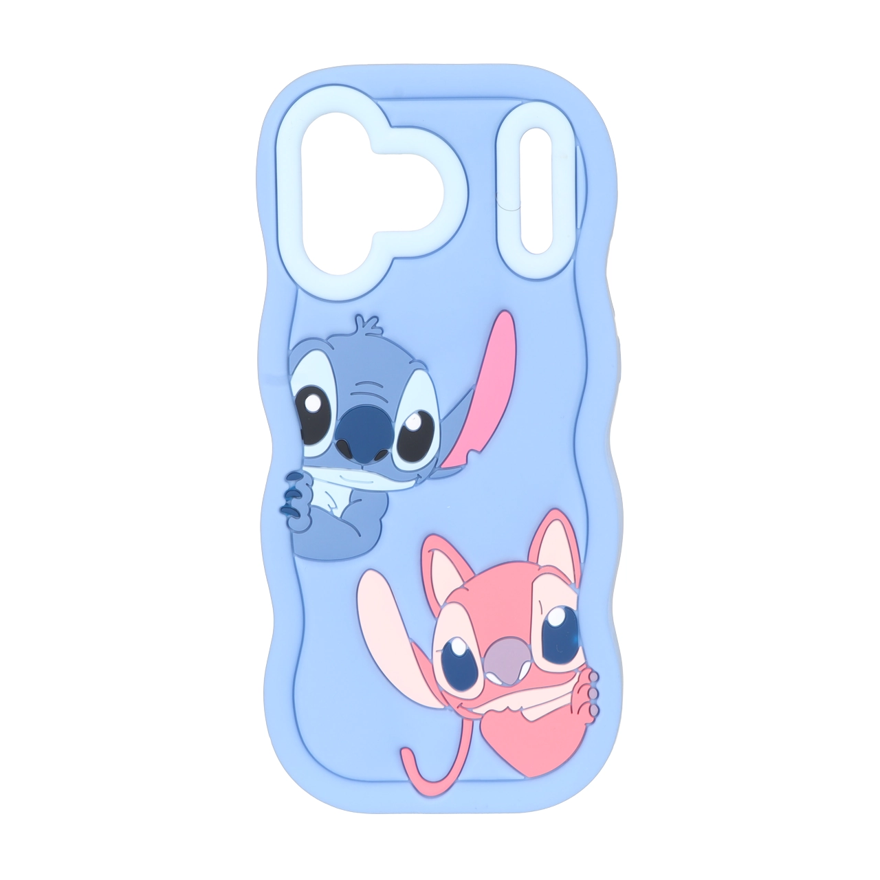قاب سیلیکونی کنگره ای Stitch برجسته فانتزی Apple iPhone 17 Pro Max – آبی