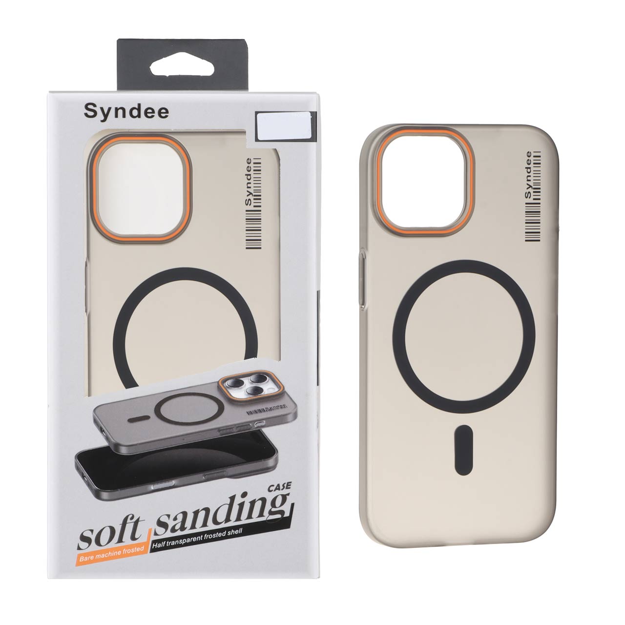 قاب اورجینال Syndee پشت مات MagSafe مدل Apple iPhone 15 / iPhone 14 / iPhone 13 – مشکی (پک دار)