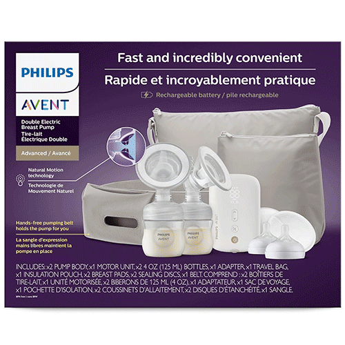 شیردوش برقی دو قلو philips avent به همراه 2 کیف و شیشه شیر — تصویر ۲