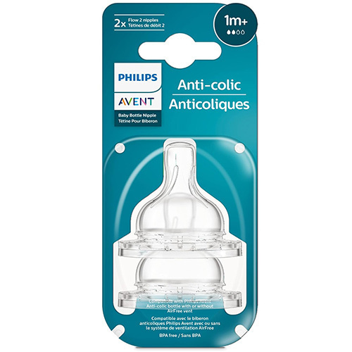 سر شیشه آنتی کولیک philips Avent دو سوراخه +1m