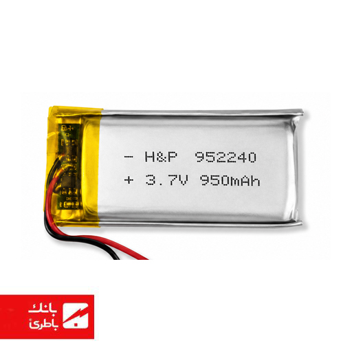 باتری لیتیوم پلیمری 952240 ظرفیت 950 میلی آمپر ساعت — تصویر ۲