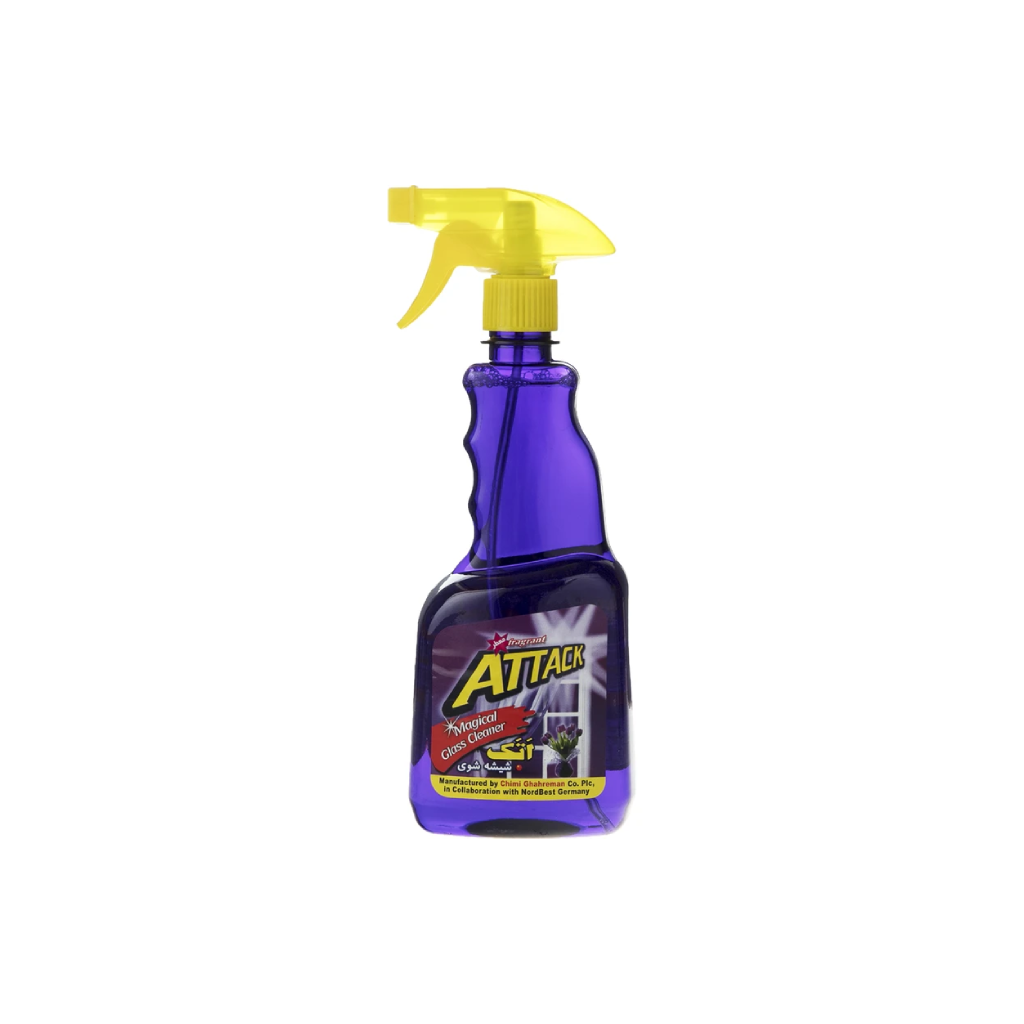 اسپری شیشه پاک کن اتک مدل Purple حجم 500 میلی لیتر — تصویر ۲