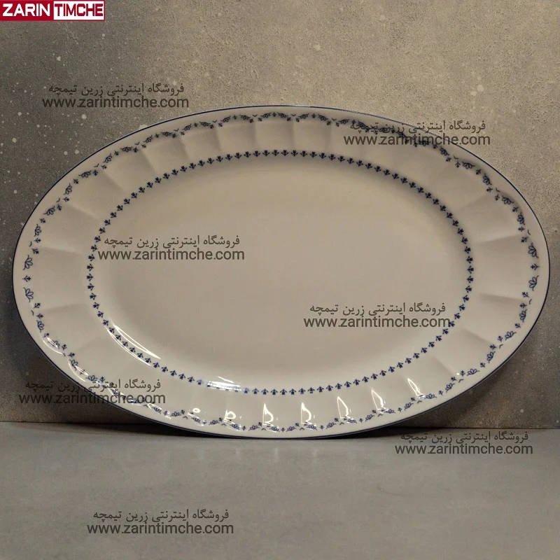 دیس سایز 42 چینی زرین مدل فرانسیس سرمه ای — تصویر ۲