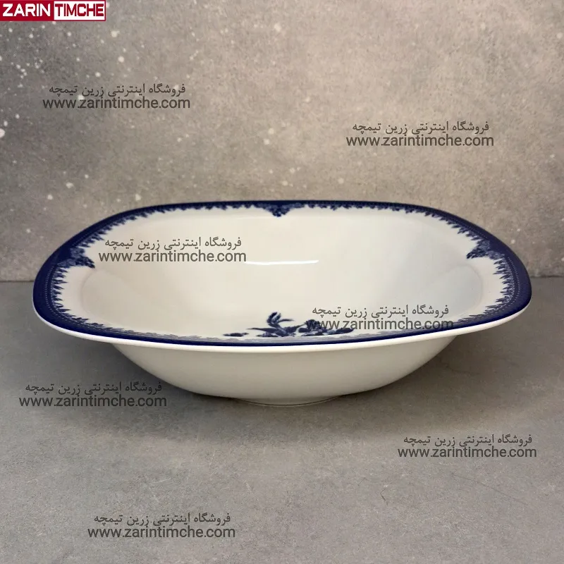 کاسه سالاد مربع چینی زرین مدل فلورانس — تصویر ۲