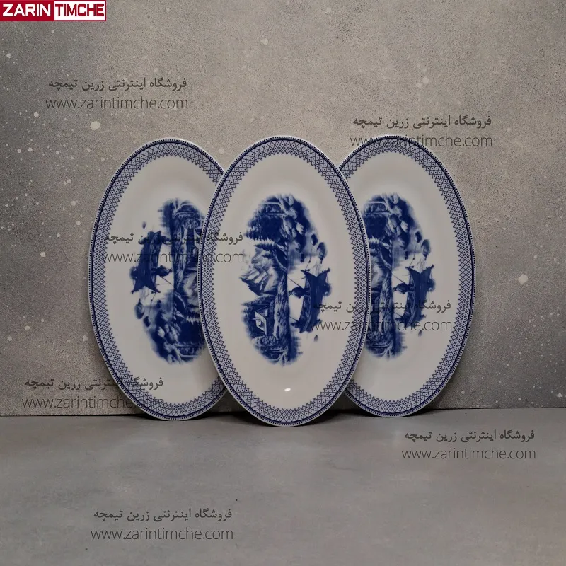 دیس بیضی 24 الویه خوری چینی زرین مدل سن پترزبورگ بسته سه عددی
