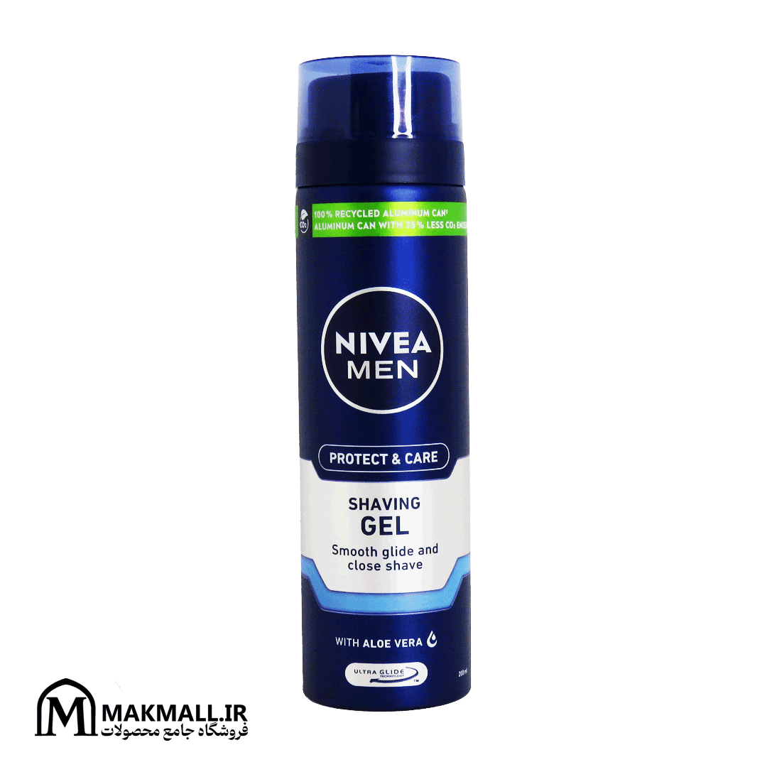 ژل اصلاح نیوا من پروتکت اند کر 200 میل | Nivea Men Protect &amp; Care Shaving Gel 200ml — تصویر ۲