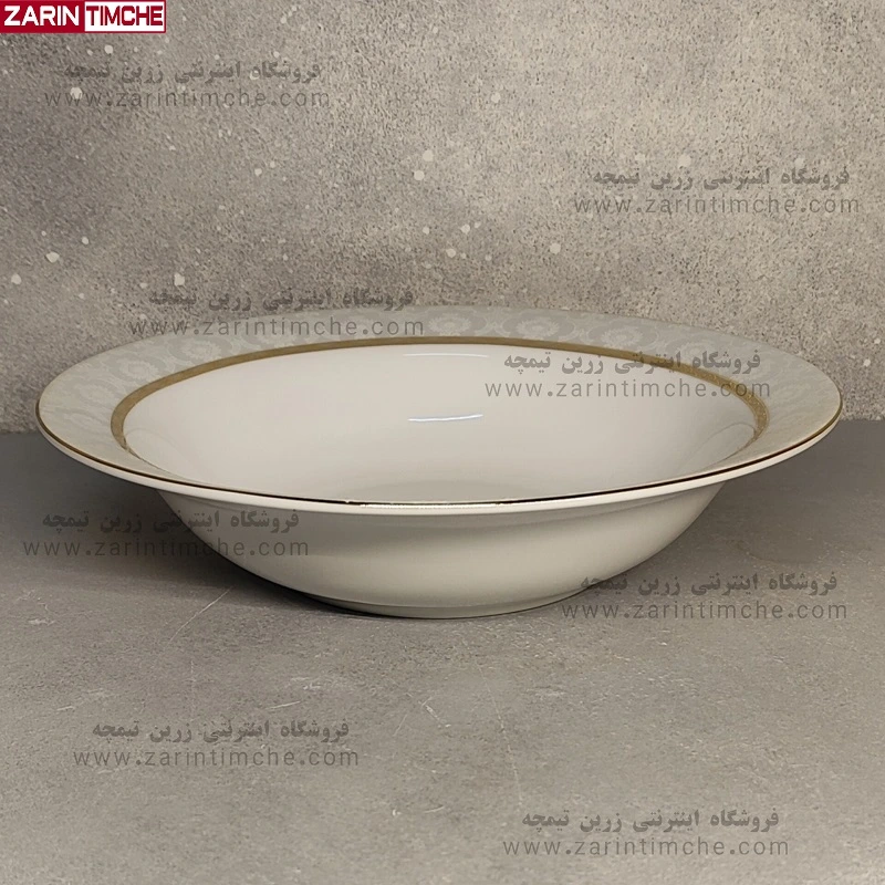 کاسه سالاد چینی زرین مدل هدیه طلایی
