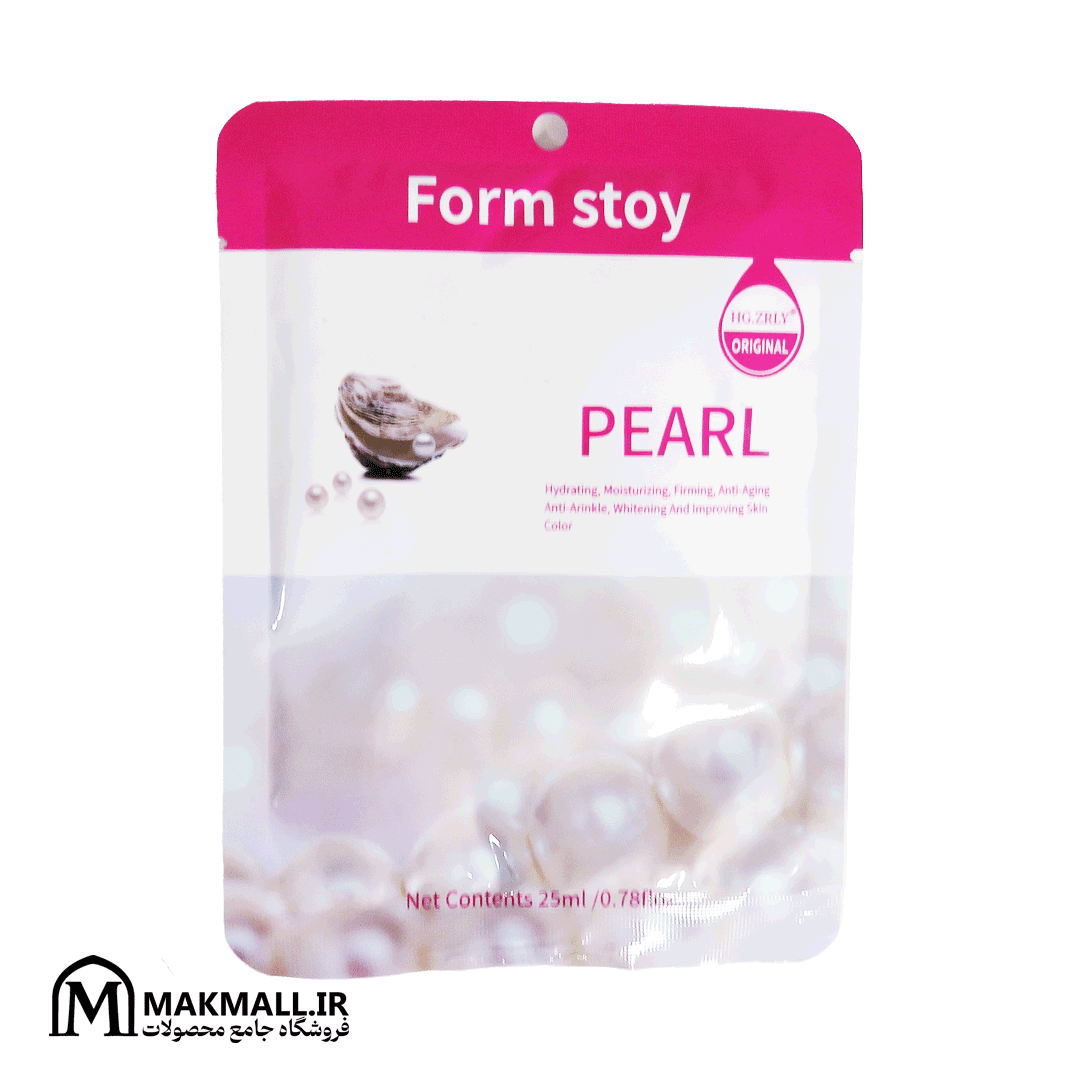 ماسک ورقهای آبرسان، ضدچروک و روشنکننده مروارید فرم استوی | Form Stoy Pearl Sheet Mask