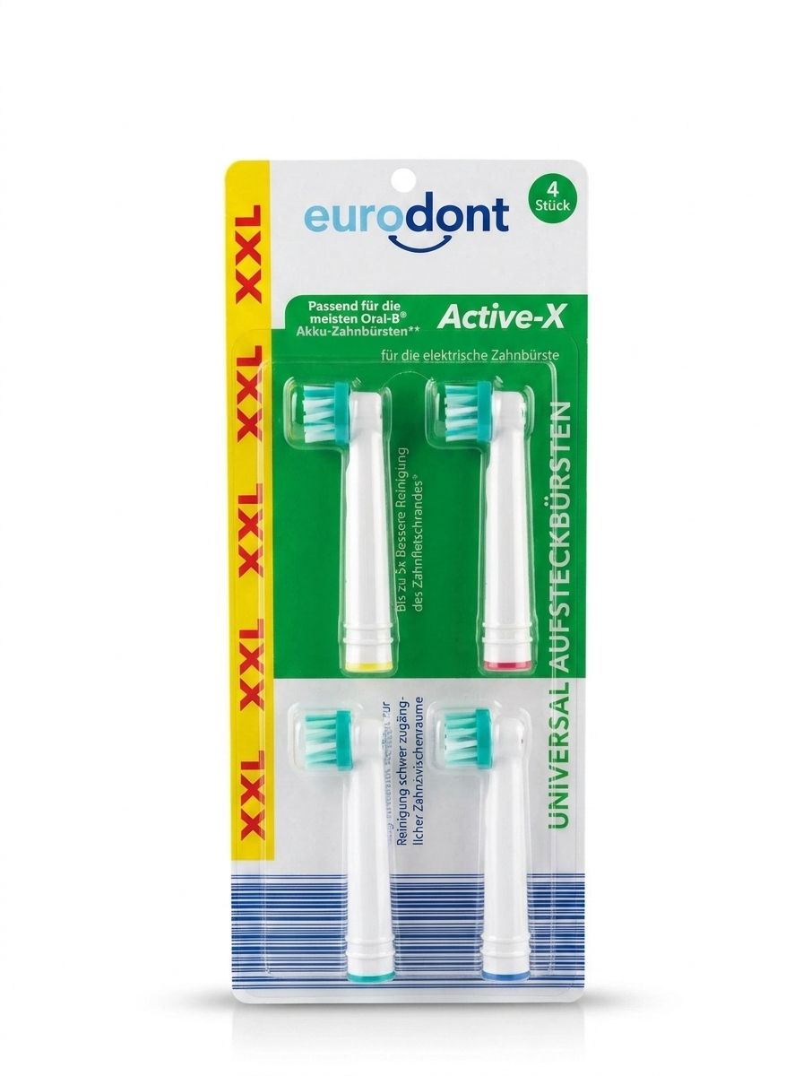سری یدک مسواک برقی اورال بی Active-X مدل Eurodont (پک ۴ عددی) — تصویر ۴