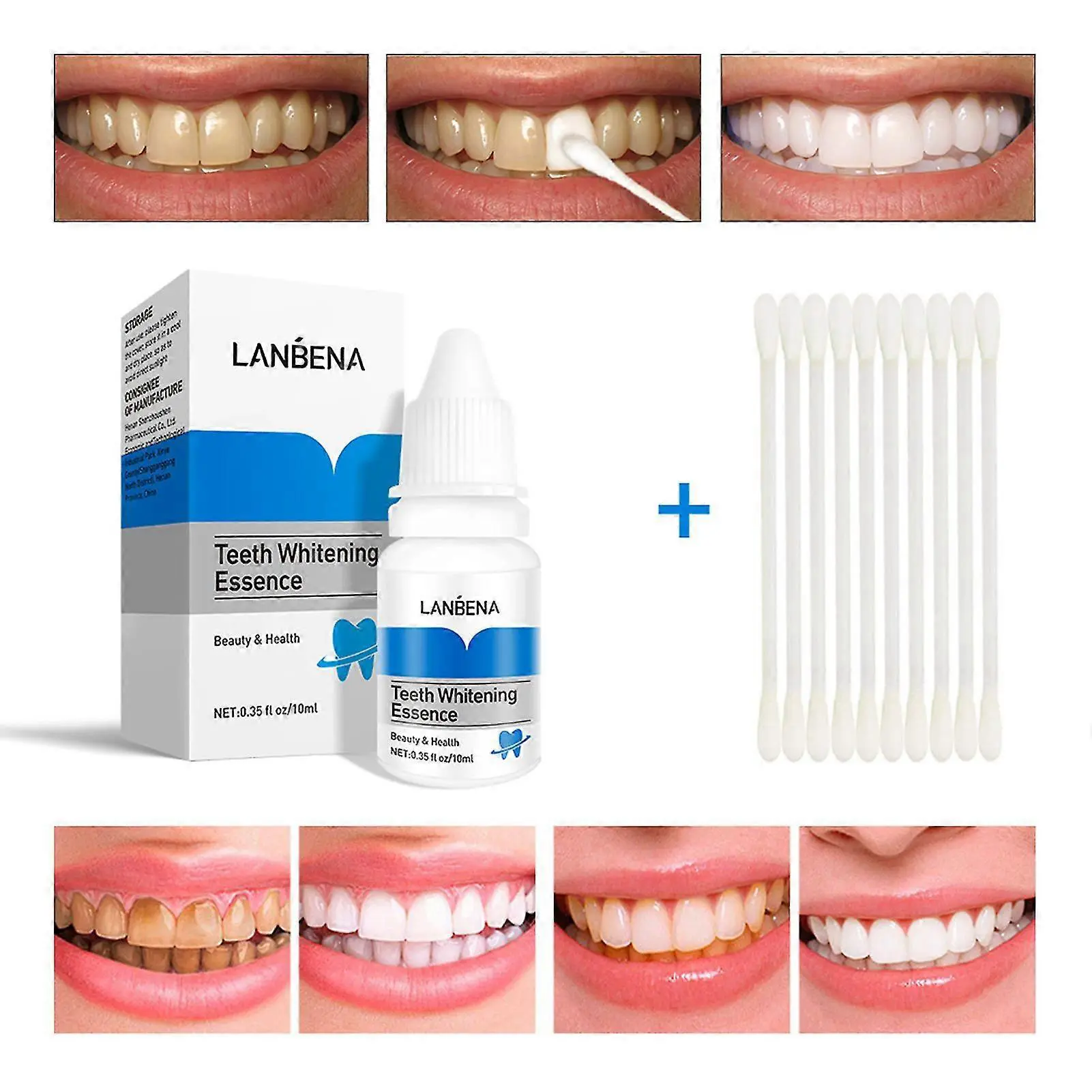 سفید کننده دندان لانبنا (LANBENA Teeth Whitening Essence) حجم ۱۰ میلی‌لیتر — تصویر ۳