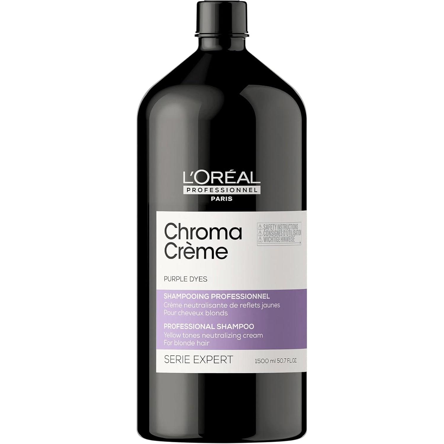 شامپو ضدزردی لورآل پروفشنال سری Expert مدل Chroma Creme حجم 1500 میل