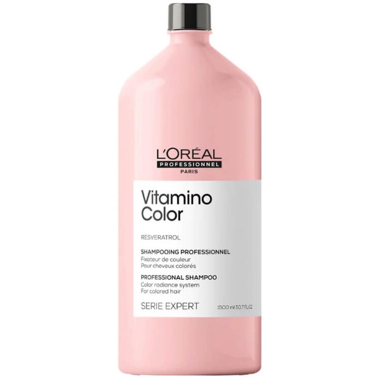 شامپو موهای رنگ شده لورآل پروفشنال سری Expert مدل Vitamino Color حجم 1500 میل