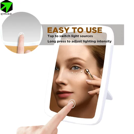 آینه آرایشی نوردار (LED) 3 حالته — تصویر ۴