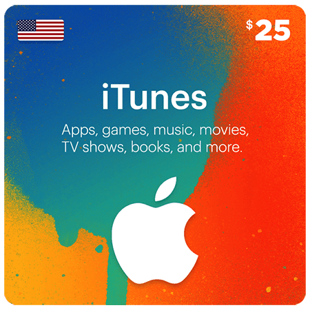 گیفت کارت 25 دلاری اپل آیتونز Apple